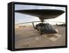 UH-60 Blackhawk Medivac Helicopter Sits on the Flight Deck at Camp Warhorse-Stocktrek Images-Framed Stretched Canvas