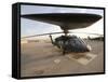 UH-60 Blackhawk Medivac Helicopter Sits on the Flight Deck at Camp Warhorse-Stocktrek Images-Framed Stretched Canvas