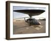 UH-60 Blackhawk Medivac Helicopter Sits on the Flight Deck at Camp Warhorse-Stocktrek Images-Framed Photographic Print