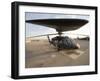 UH-60 Blackhawk Medivac Helicopter Sits on the Flight Deck at Camp Warhorse-Stocktrek Images-Framed Photographic Print