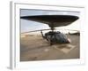 UH-60 Blackhawk Medivac Helicopter Sits on the Flight Deck at Camp Warhorse-Stocktrek Images-Framed Photographic Print