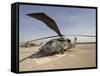 UH-60 Blackhawk Medivac Helicopter Sits on the Flight Deck at Camp Warhorse-Stocktrek Images-Framed Stretched Canvas