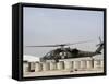 UH-60 Blackhawk Prepares to Land at Camp Warhorse to Refuel-Stocktrek Images-Framed Stretched Canvas