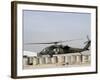 UH-60 Blackhawk Prepares to Land at Camp Warhorse to Refuel-Stocktrek Images-Framed Photographic Print