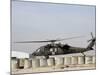 UH-60 Blackhawk Prepares to Land at Camp Warhorse to Refuel-Stocktrek Images-Mounted Photographic Print