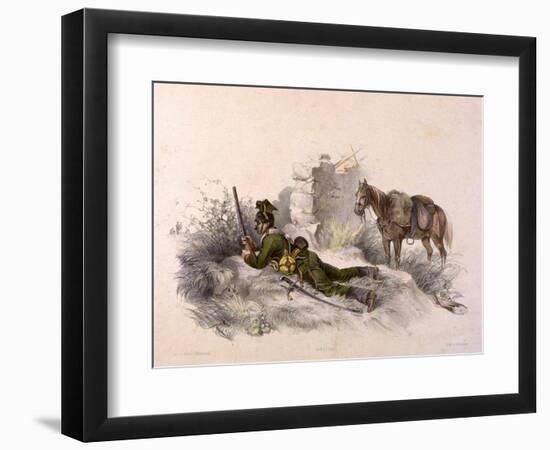 Uhlan on Reconnaisance-null-Framed Art Print