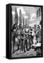 Uhlans Demanding Refreshments from Belgian Villagers, First World War, 1914-null-Framed Stretched Canvas