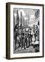 Uhlans Demanding Refreshments from Belgian Villagers, First World War, 1914-null-Framed Giclee Print