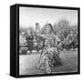 Uighur Dancer Performing to Music-null-Framed Stretched Canvas