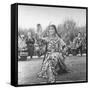 Uighur Dancer Performing to Music-null-Framed Stretched Canvas