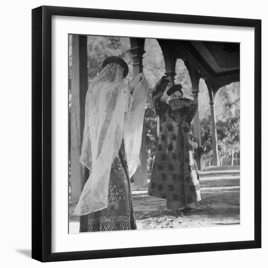 Uighur Dancers Performing Dance-William Vandivert-Framed Photographic Print