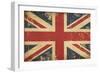 Uk Aged Flat Flag-nazlisart-Framed Art Print