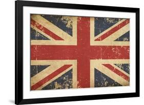 Uk Aged Flat Flag-nazlisart-Framed Art Print