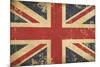 Uk Aged Flat Flag-nazlisart-Mounted Art Print