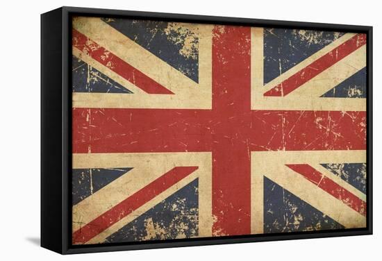 Uk Aged Flat Flag-nazlisart-Framed Stretched Canvas