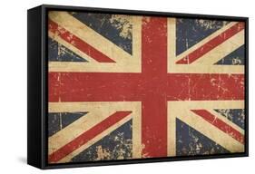 Uk Aged Flat Flag-nazlisart-Framed Stretched Canvas