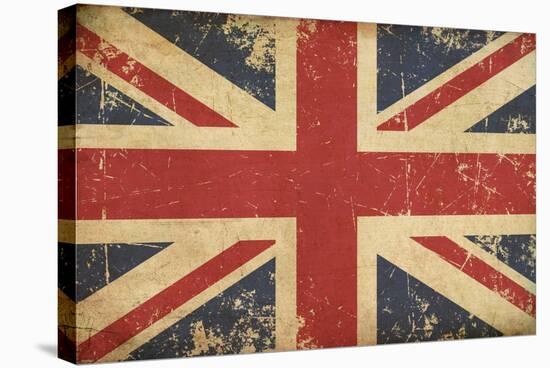 Uk Aged Flat Flag-nazlisart-Stretched Canvas