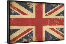 Uk Aged Flat Flag-nazlisart-Framed Art Print