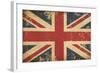 Uk Aged Flat Flag-nazlisart-Framed Art Print