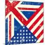 Uk And American Grunge Flag-TINTIN75-Mounted Art Print