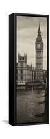 UK Buildings Landscape - Big Ben and Westminster Bridge - London - England - Door Poster-Philippe Hugonnard-Framed Stretched Canvas