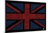 UK Cities Union Jack (Black) Text Poster-null-Mounted Poster