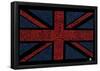 UK Cities Union Jack (Black) Text Poster-null-Framed Poster