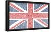 UK Cities Union Jack (White) Text Poster-null-Framed Poster