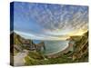 UK, Dorset, Jurassic Coast, Durdle Door Rock Arch-Alan Copson-Stretched Canvas