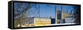 UK, England, Cambridge, King's College Chapel from the Backs-Alan Copson-Framed Stretched Canvas