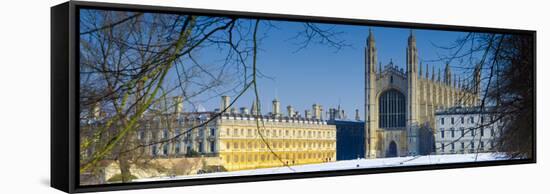 UK, England, Cambridge, King's College Chapel from the Backs-Alan Copson-Framed Stretched Canvas