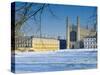 UK, England, Cambridge, King's College Chapel from the Backs-Alan Copson-Stretched Canvas