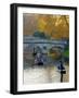 UK, England, Cambridge, the Backs, Clare and King's College Bridges over River Cam in Autumn-Alan Copson-Framed Photographic Print