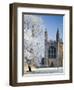 UK, England, Cambridgeshire, Cambridge, the Backs, King's College Chapel in Winter-Alan Copson-Framed Premium Photographic Print