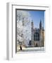 UK, England, Cambridgeshire, Cambridge, the Backs, King's College Chapel in Winter-Alan Copson-Framed Premium Photographic Print