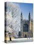 UK, England, Cambridgeshire, Cambridge, the Backs, King's College Chapel in Winter-Alan Copson-Stretched Canvas