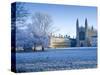 UK, England, Cambridgeshire, Cambridge, the Backs, King's College Chapel in Winter-Alan Copson-Stretched Canvas