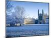 UK, England, Cambridgeshire, Cambridge, the Backs, King's College Chapel in Winter-Alan Copson-Mounted Photographic Print