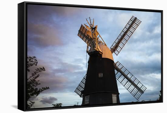 Uk, England, Cambridgeshire, Wicken, Wicken Windmill-Jane Sweeney-Framed Stretched Canvas