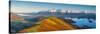 UK, England, Cumbria, Lake District, Derwentwater, Skiddaw and Blencathra mountains above Keswick, -Alan Copson-Stretched Canvas