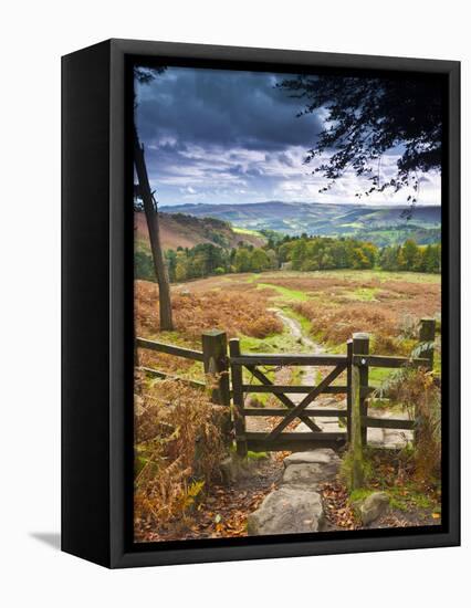 UK, England, Derbyshire, Peak District National Park, from Stanage Edge-Alan Copson-Framed Stretched Canvas