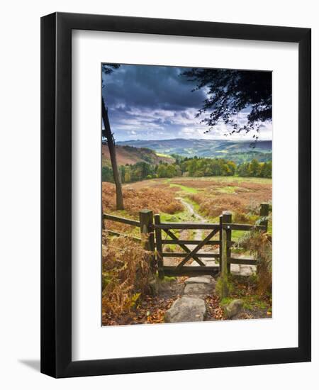 UK, England, Derbyshire, Peak District National Park, from Stanage Edge-Alan Copson-Framed Photographic Print