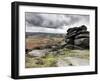 UK, England, Derbyshire, Peak District National Park, Higger Tor Towards Hathersage-Alan Copson-Framed Photographic Print