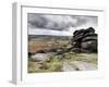 UK, England, Derbyshire, Peak District National Park, Higger Tor Towards Hathersage-Alan Copson-Framed Photographic Print