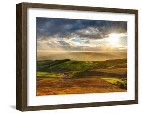 UK, England, Derbyshire, Peak District National Park, Hope Valley from Stanage Edge-Alan Copson-Framed Photographic Print