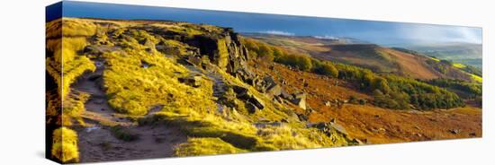 UK, England, Derbyshire, Peak District National Park, Stanage Edge-Alan Copson-Stretched Canvas
