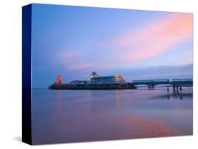 UK, England, Dorset, Bournemouth, East Cliff Beach,Main Pier-Alan Copson-Stretched Canvas