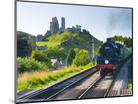 UK, England, Dorset, Corfe Castle and Station on the Swanage Railway-Alan Copson-Mounted Photographic Print