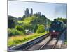 UK, England, Dorset, Corfe Castle and Station on the Swanage Railway-Alan Copson-Mounted Photographic Print