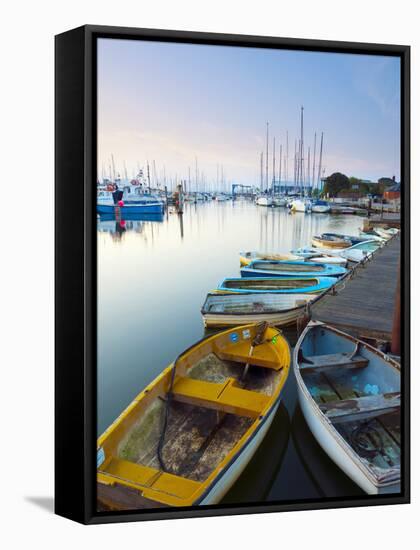 UK, England, Dorset, Lymington, the Quay on Lymington River-Alan Copson-Framed Stretched Canvas